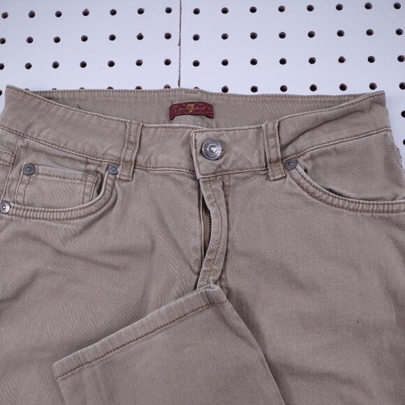 7 for All Mankind Khaki Jean Material Pants, Straight Leg, Size Girls 14 - Picture 4 of 7